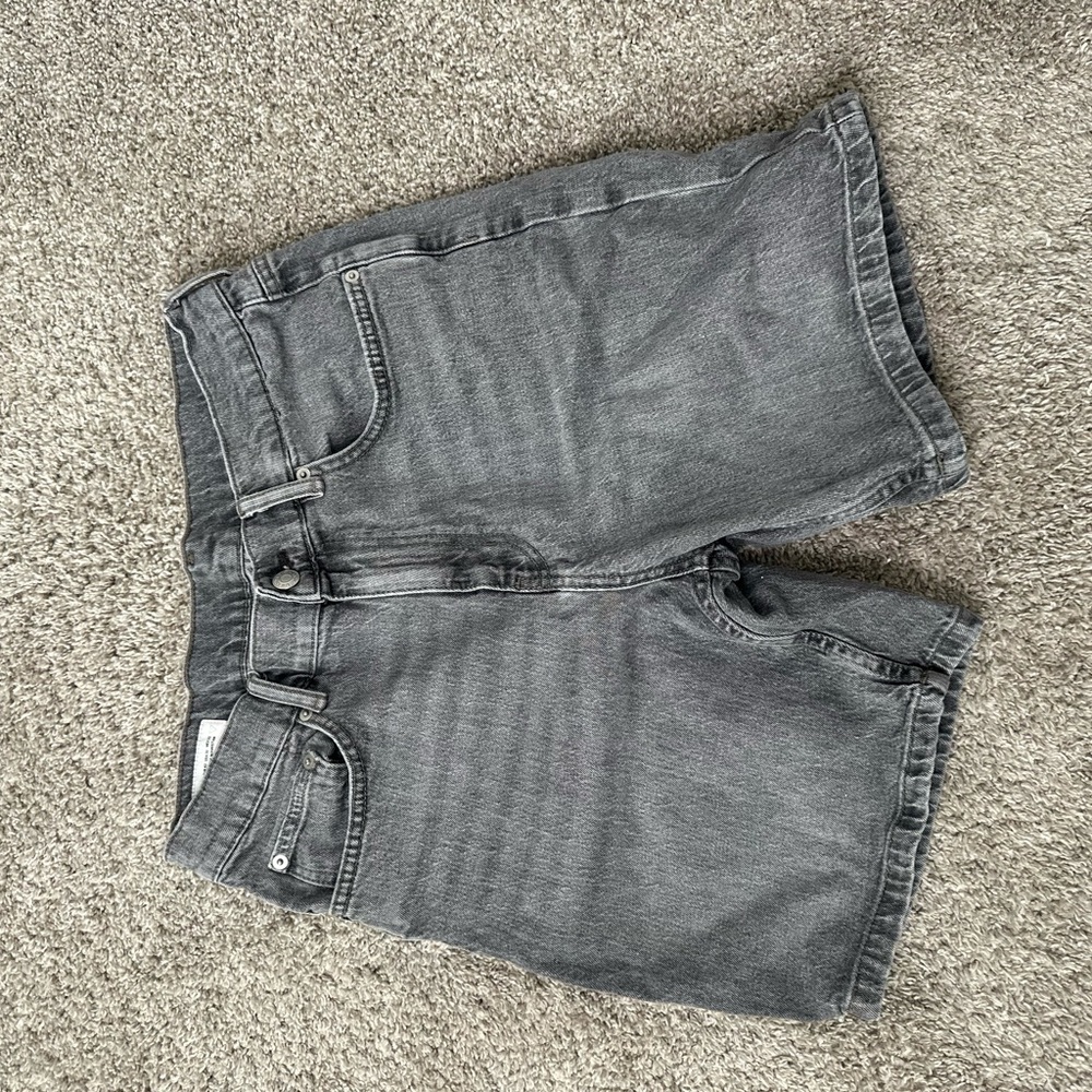 Zara Gray Boyfriend Jeans Shorts